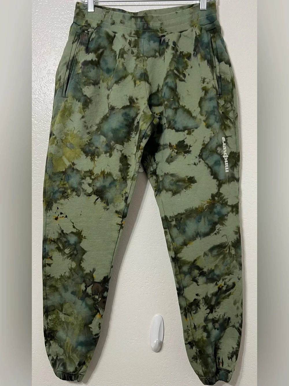 Mndpwrs Matching Tie Dye Sweat Set Green Fleece Sweatshirt & Joggers Size Small